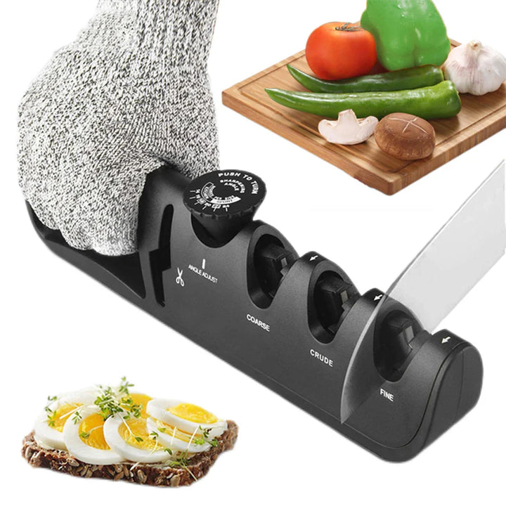 4-in-1 Multifunctional Knife Sharpener – Professional Kitchen Sharpener (1 + 1 Free)