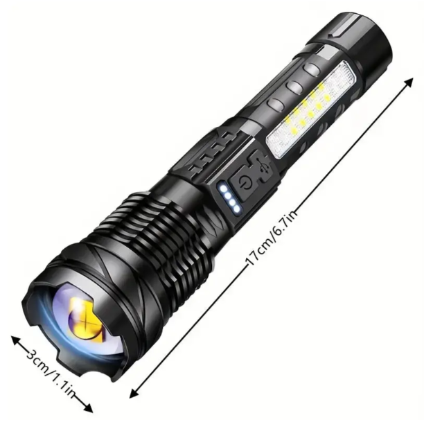 Tactical High-Intensity Flashlight With 5000 Lumens