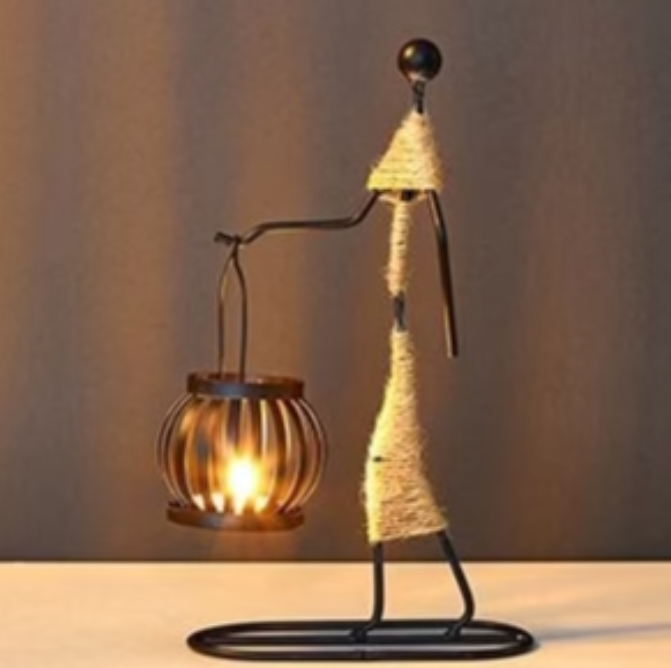 Rustic Metal Candle Holder