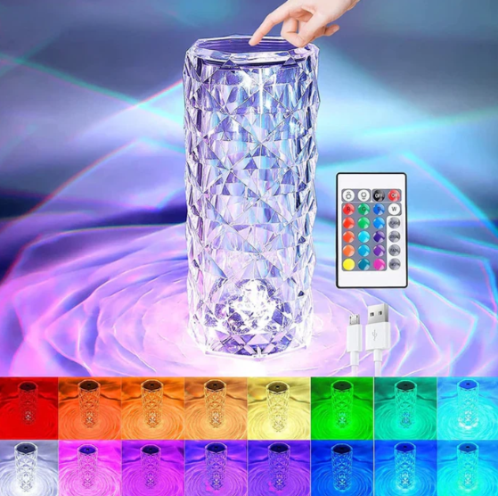Crystal Elegance LED Table Lamp