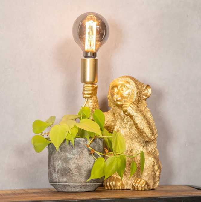 Golden Monkey Table Lamp