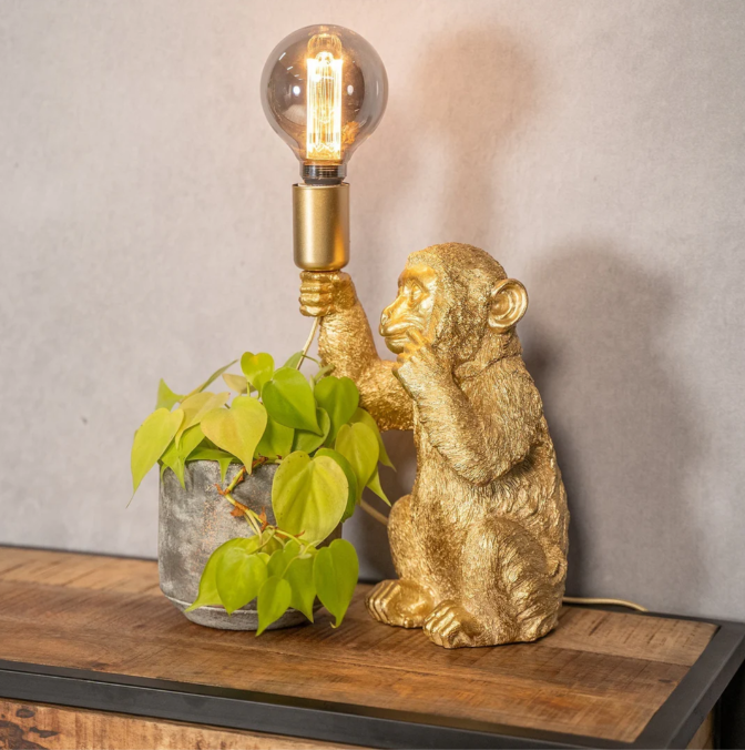 Golden Monkey Table Lamp