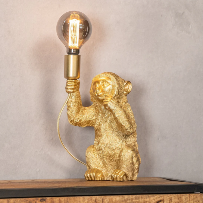 Golden Monkey Table Lamp