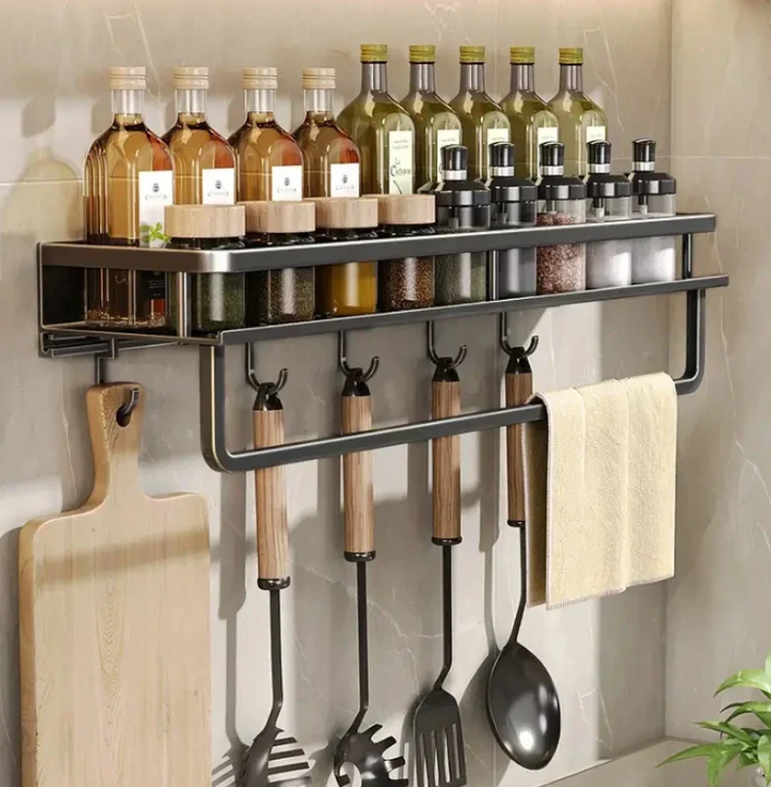 Modern Grey Kitchen Shelf