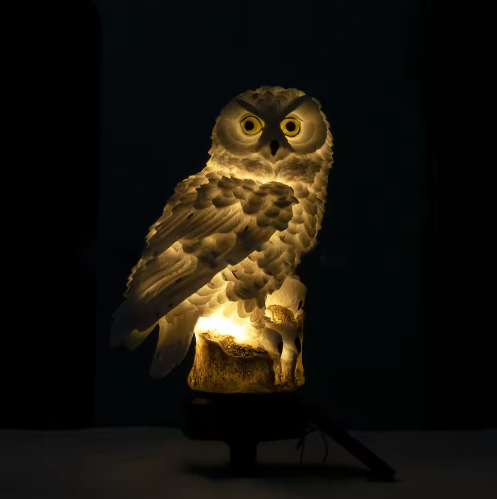 Solar-Powered Owl Garden Lantern
