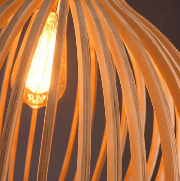 Handcrafted Wood Pendant Lamp