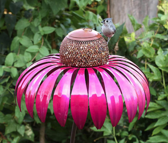 Blooming Flower Bird Feeder Station