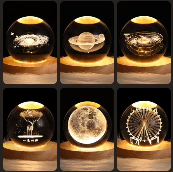 Elegant 3D Crystal Ambient Light
