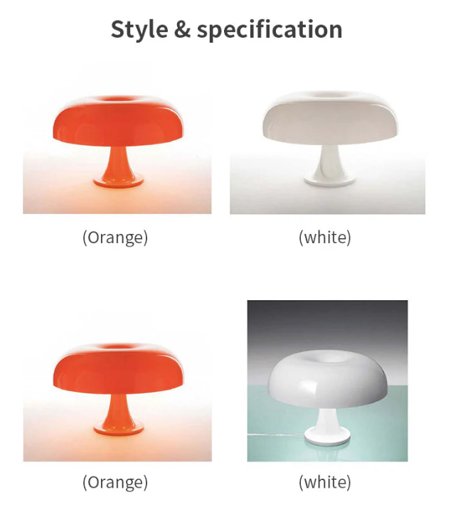Contemporary LED Mushroom Table Lamp – Stylish Accent For Bedroom & Living Room