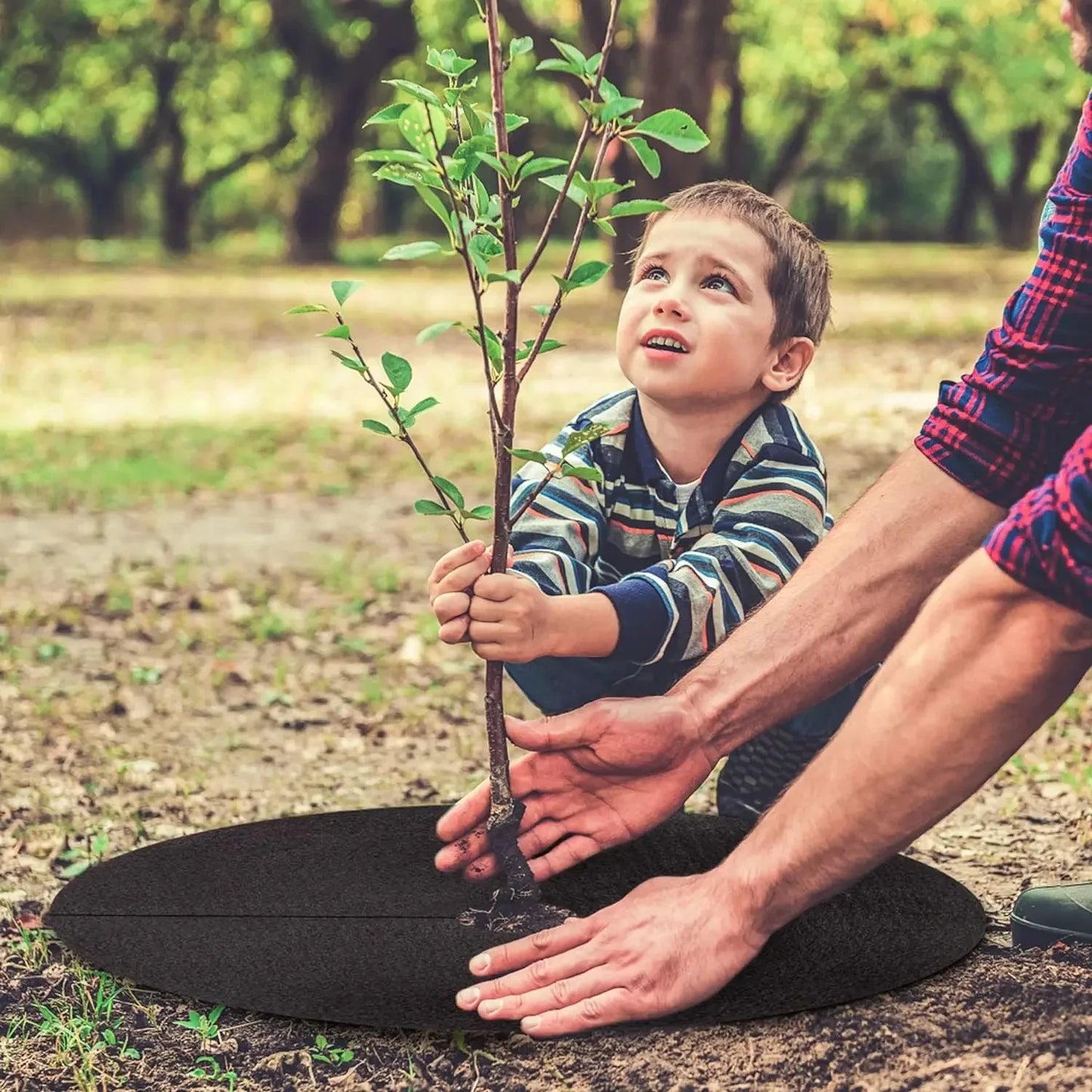 Tree Root Protection Mat – Breathable Weed Barrier Fleece for Garden and Plants