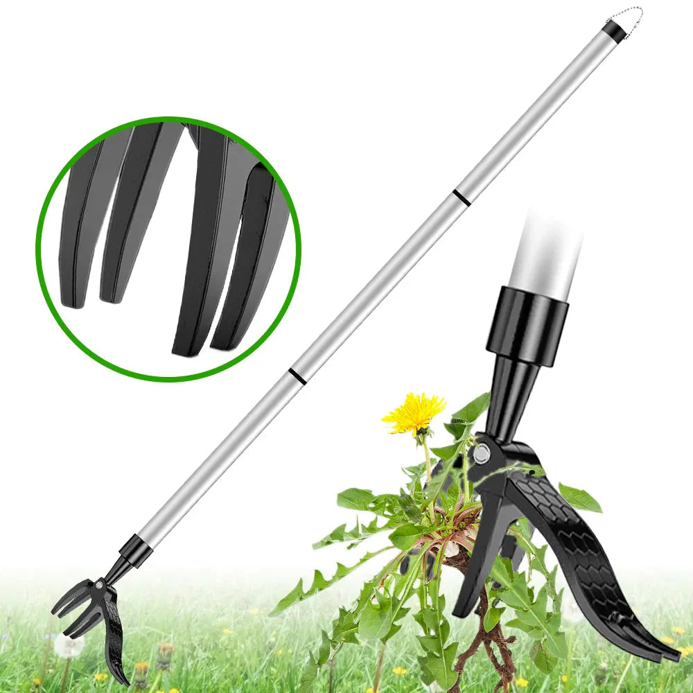 Ergonomic Weed Remover Tool – Easy Root Cutter with Shovel Clip for Gardening