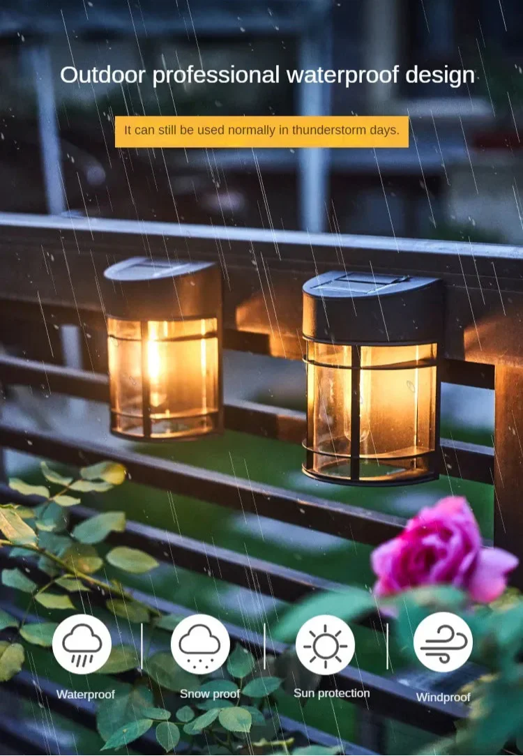 Weatherproof LED Outdoor Wall Light – Glass and Grille Design for Patio & Balcony