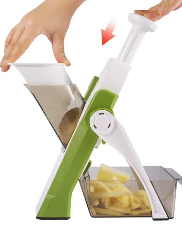 5-in-1 Safe Vegetable Slicer with Collecting Tray – 1 + 1 Free Offer