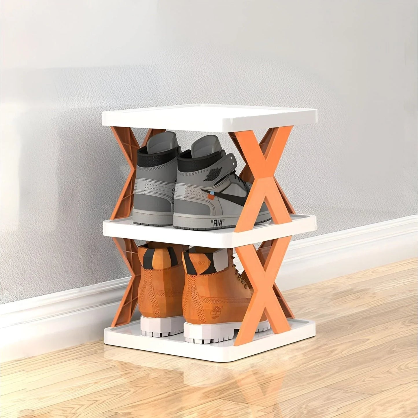 Space-Saving Multifunctional Foldable Shoe Rack
