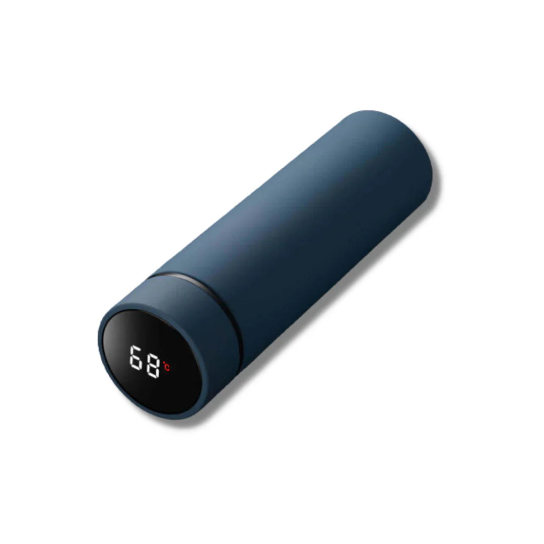 Stainless Steel Insulated Flask with Digital Temperature Display - Thermo Mug for Hot and Cold Beverages