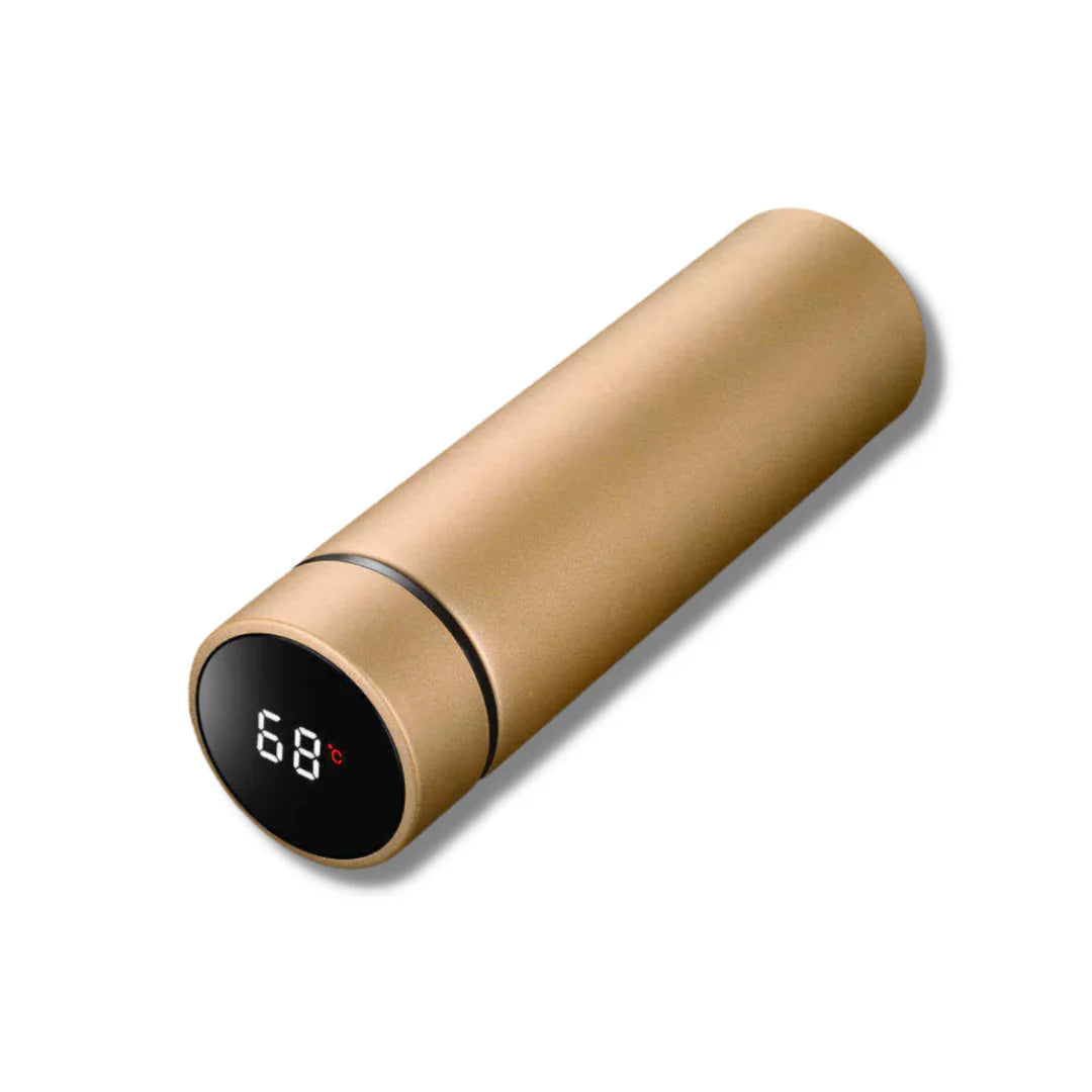 Stainless Steel Insulated Flask with Digital Temperature Display - Thermo Mug for Hot and Cold Beverages