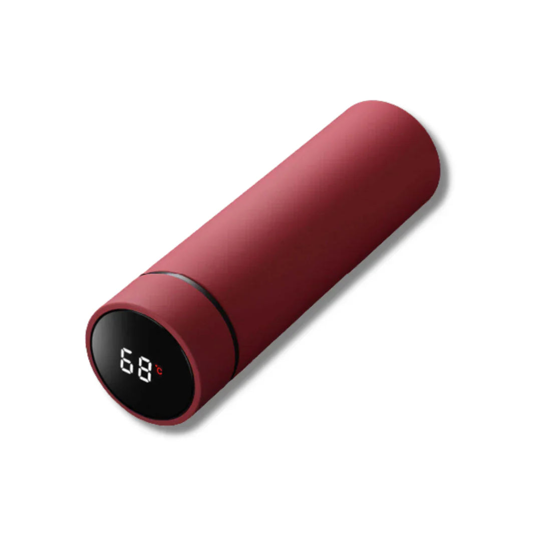Stainless Steel Insulated Flask with Digital Temperature Display - Thermo Mug for Hot and Cold Beverages