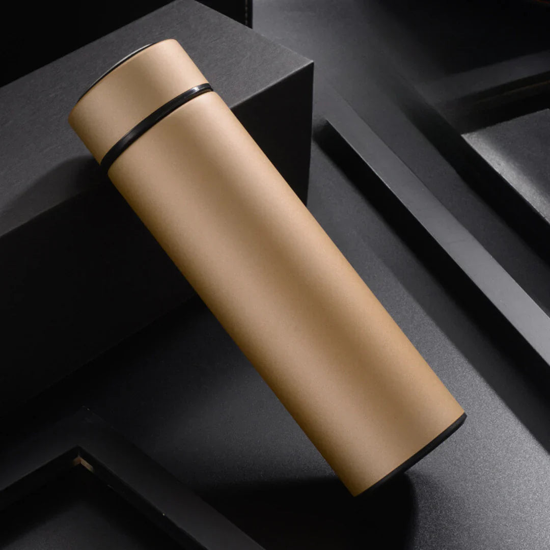 Stainless Steel Insulated Flask with Digital Temperature Display - Thermo Mug for Hot and Cold Beverages