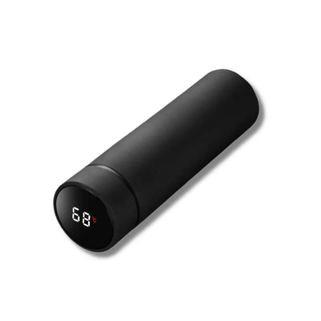 Stainless Steel Insulated Flask with Digital Temperature Display - Thermo Mug for Hot and Cold Beverages