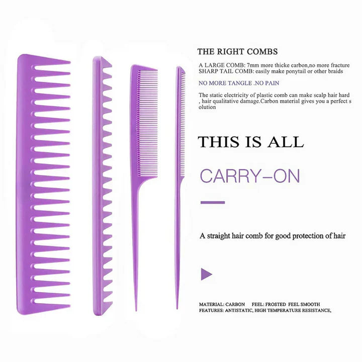 4-Piece Hair Detangler Brush Set