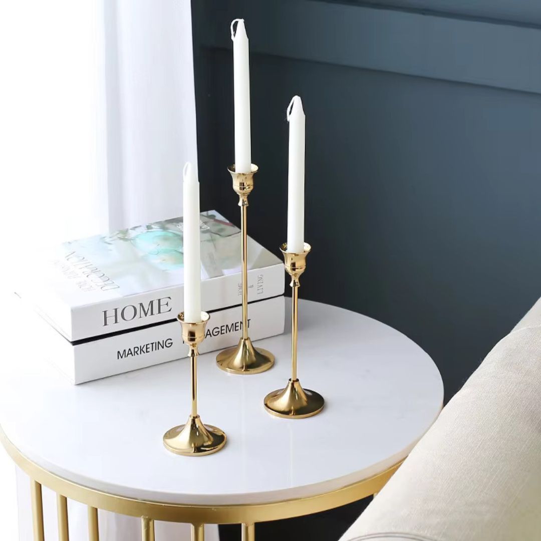 Elegant Golden Candle Holder