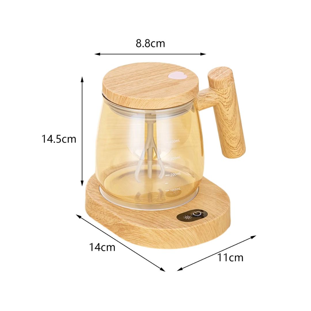 Dual-Purpose Wooden Mixing Cup