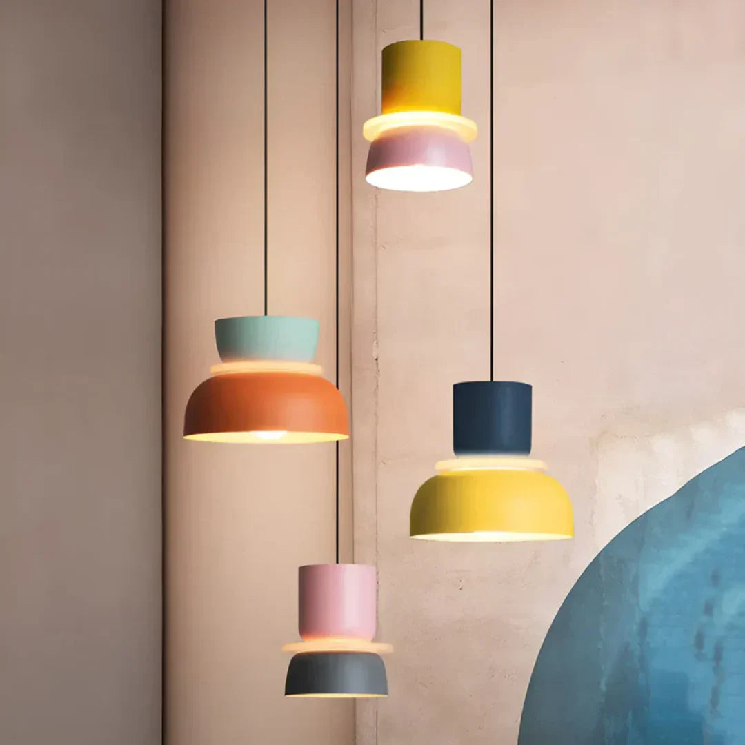 Colorful Macaron-Inspired LED Pendant Light