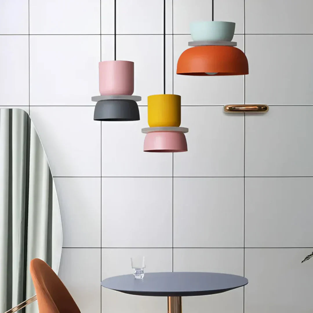 Colorful Macaron-Inspired LED Pendant Light
