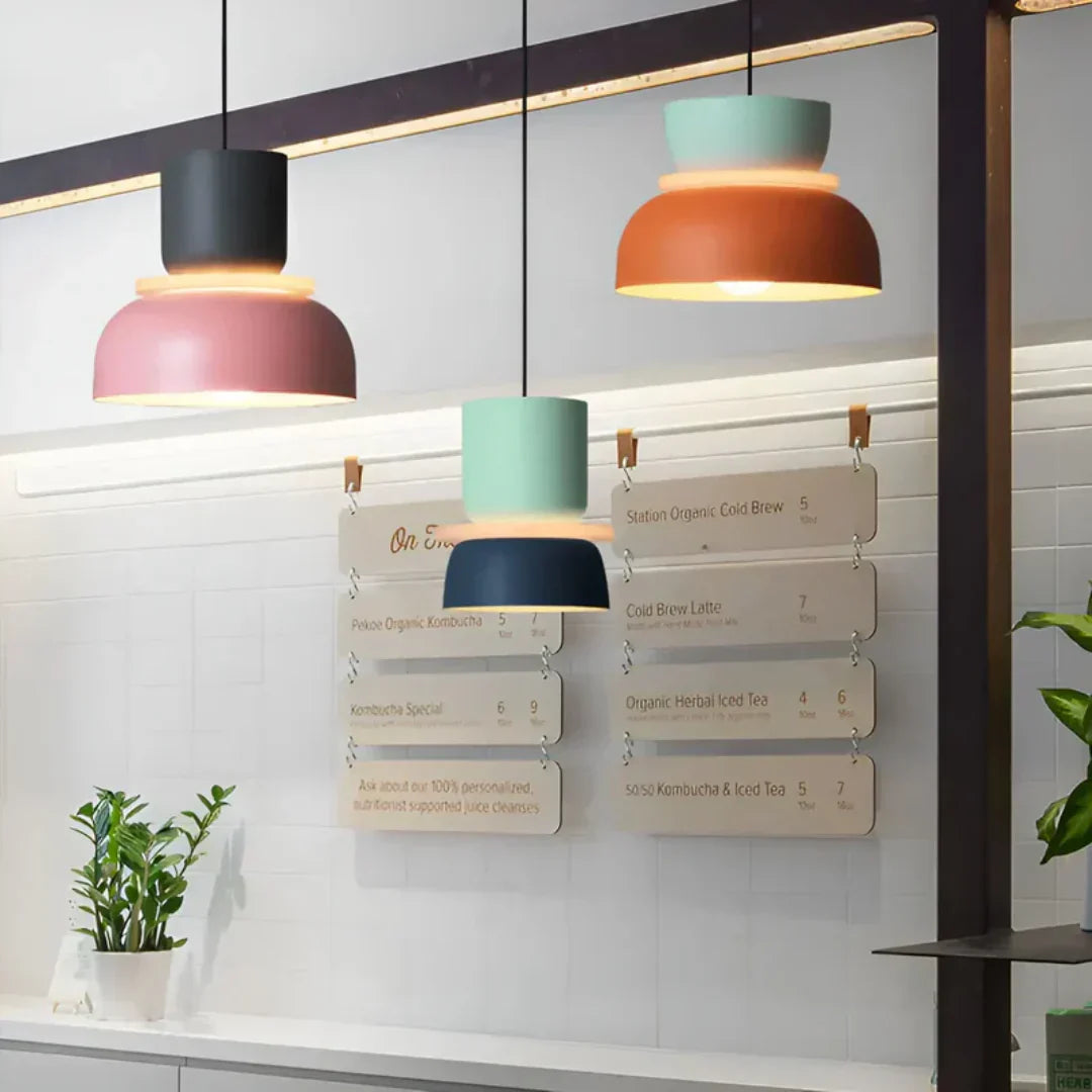 Colorful Macaron-Inspired LED Pendant Light