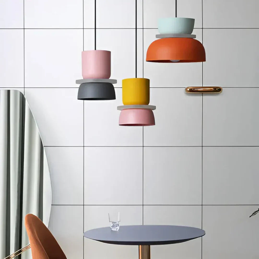 Colorful Macaron-Inspired LED Pendant Light