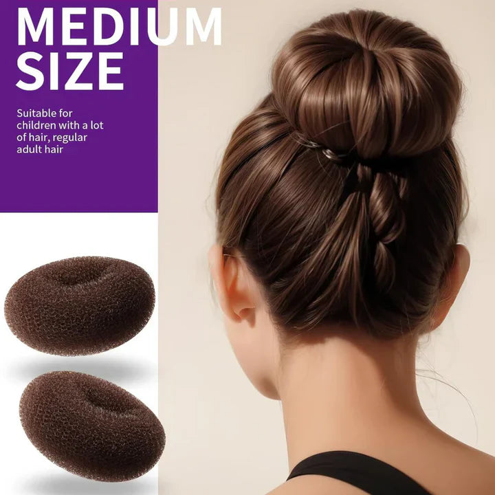 Volumizing Hair Donut Bun Maker – Set Of 7 With Accessories