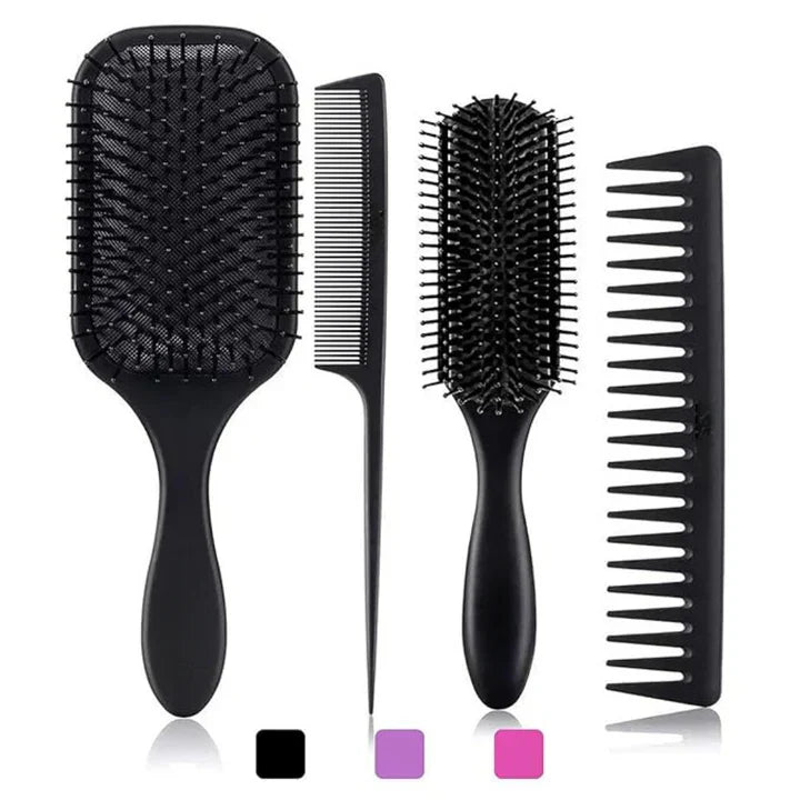 4-Piece Hair Detangler Brush Set