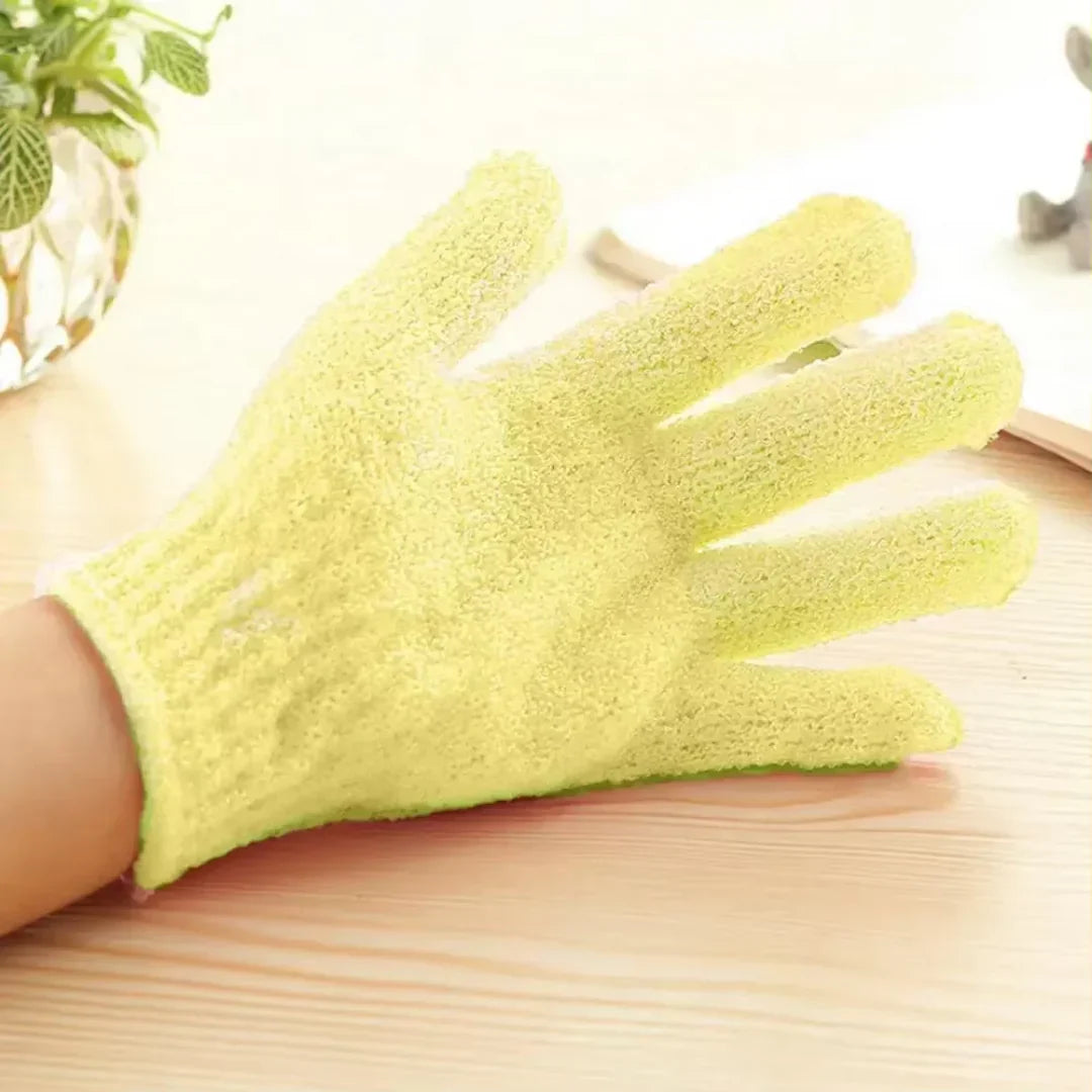 Dual-Textured Exfoliating Shower Gloves – Set of 2