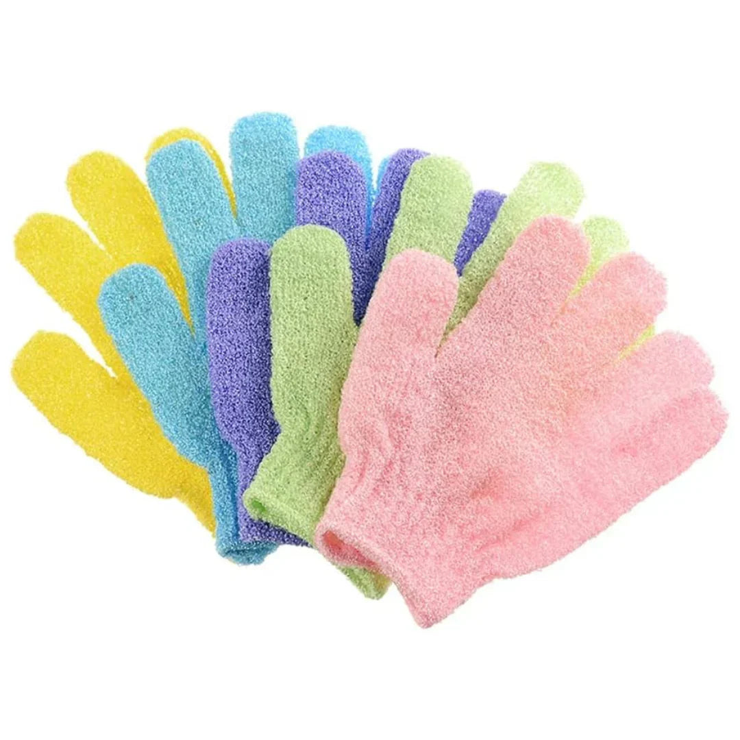 Dual-Textured Exfoliating Shower Gloves – Set of 2