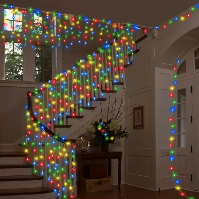 LED Starry Sky Icicle Lights – Decorative Fairy Light Curtains for Christmas and Outdoor Spaces