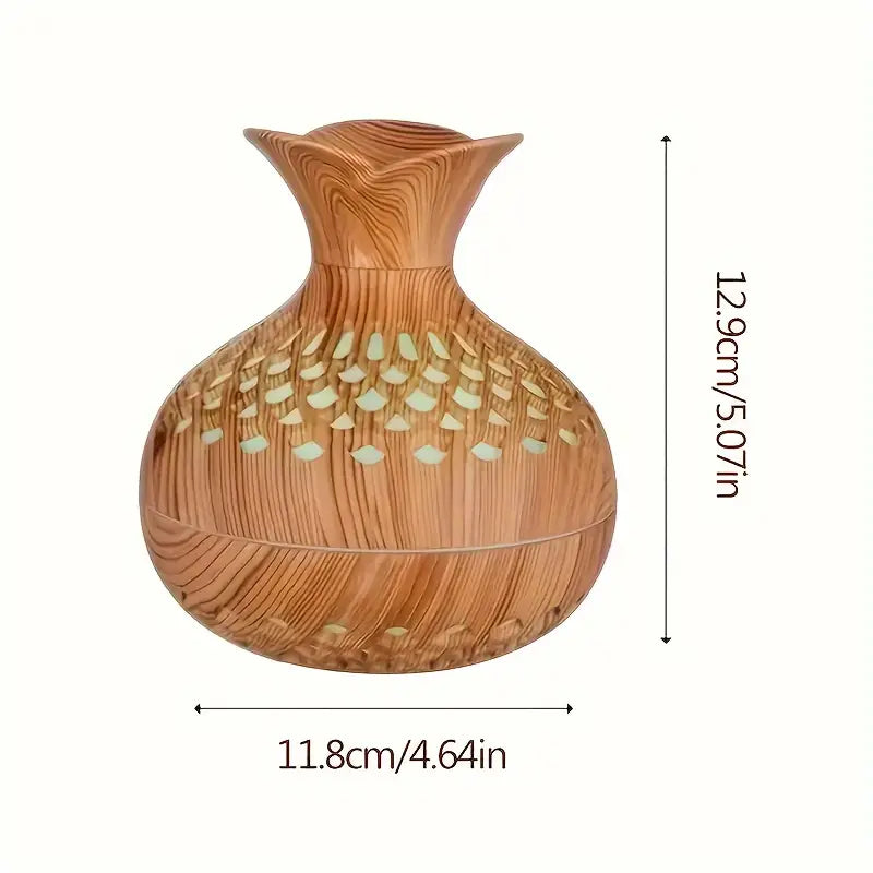 Wooden Aromatherapy Humidifier with LED Diffuser and Night Light for Relaxation