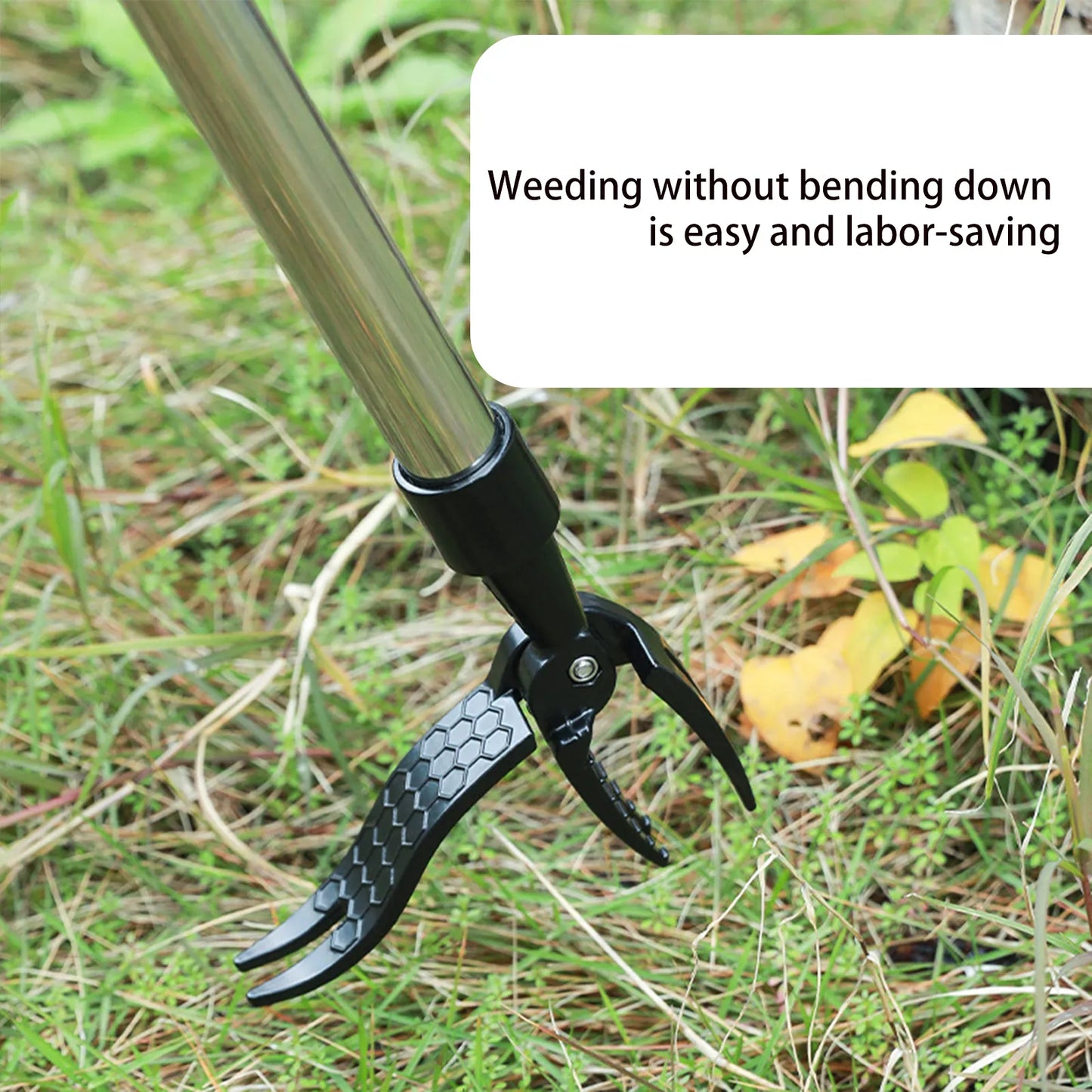 Ergonomic Weed Remover Tool – Easy Root Cutter with Shovel Clip for Gardening