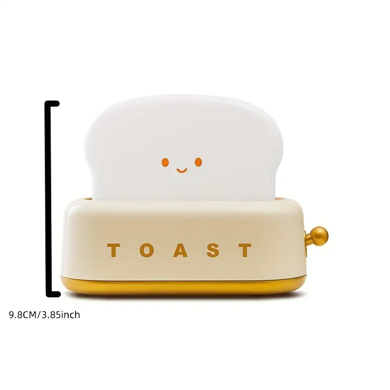 Cozy Glow - Kawaii Toast LED Night Light For Bedroom Ambience