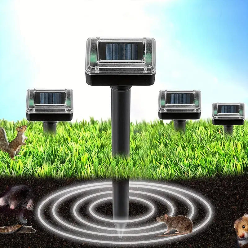 Solar-Powered Ultrasonic Pest Repeller – Effective Snake & Rodent Deterrent for Gardens
