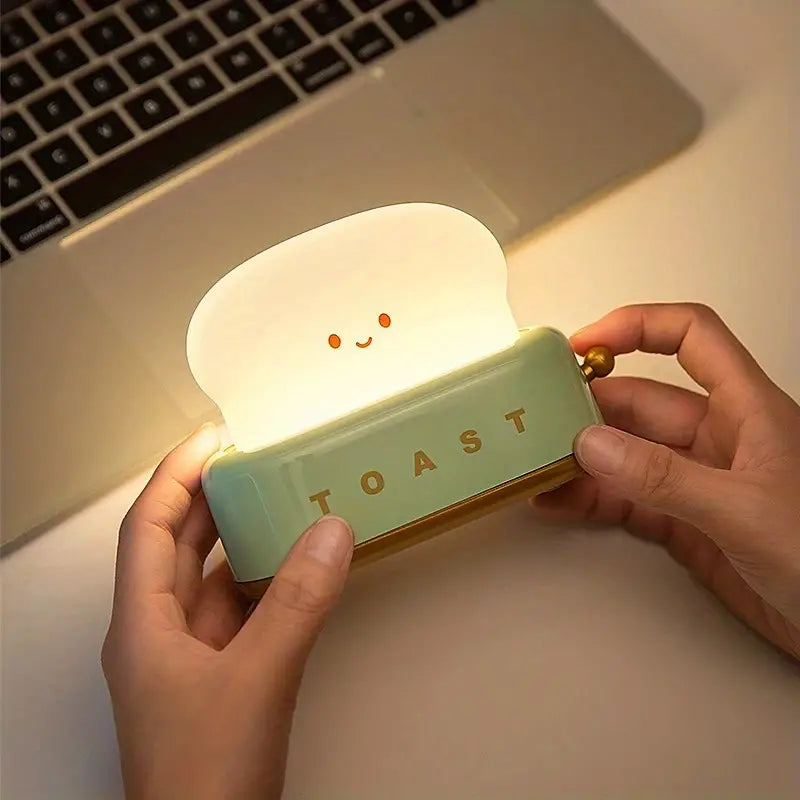 Cozy Glow - Kawaii Toast LED Night Light For Bedroom Ambience