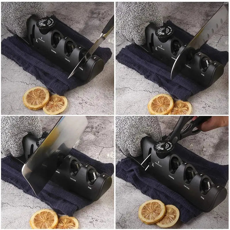 4-in-1 Multifunctional Knife Sharpener – Professional Kitchen Sharpener (1 + 1 Free)