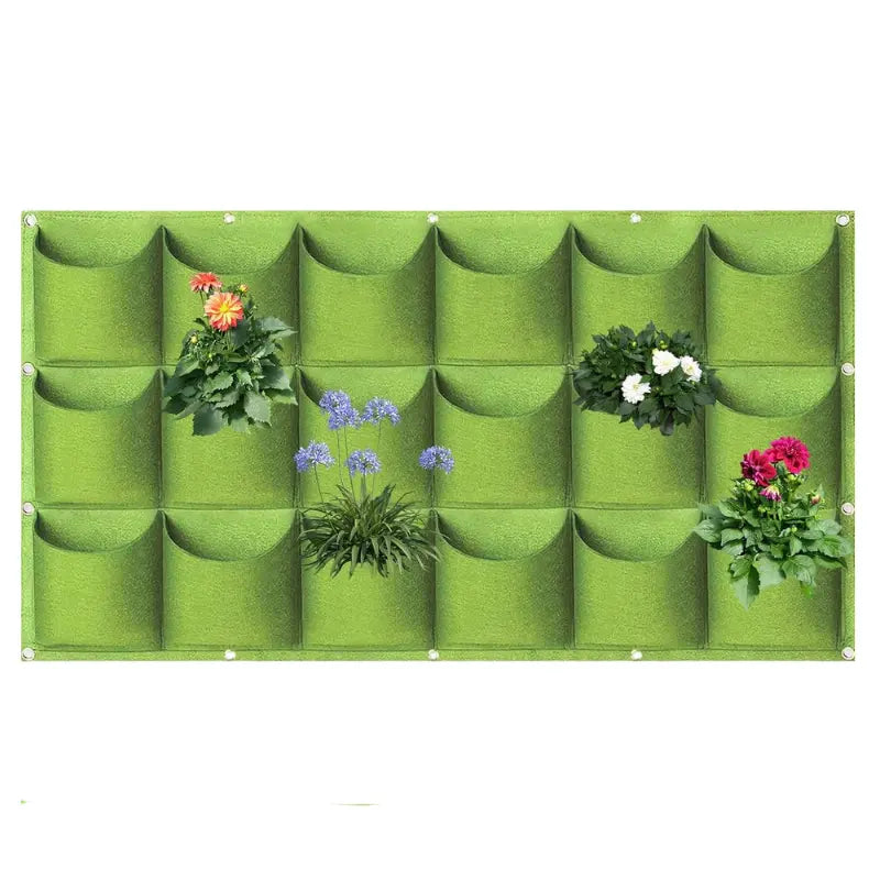 Wall-Mounted Felt Garden Planter – 3D Non-Woven Vertical Hanging Plant Bag