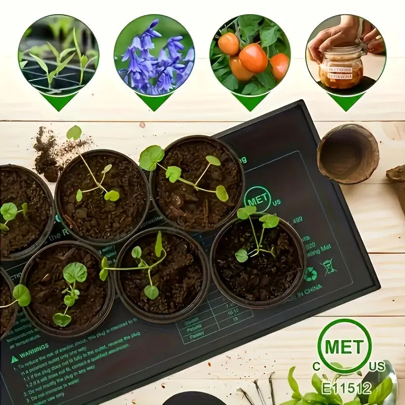 Plant Seedling Heat Mat - Temperature Regulator for Faster Germination and Growth