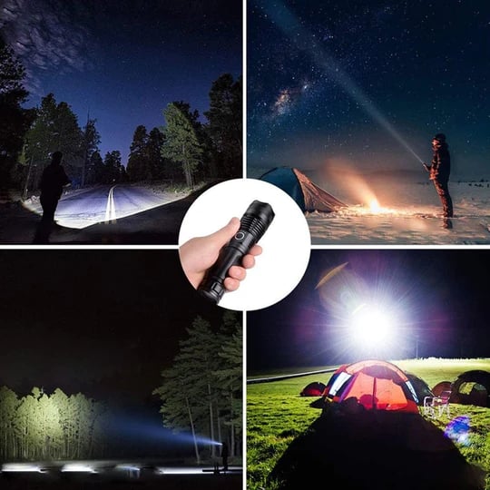 Tactical LED Flashlight with Power Bank