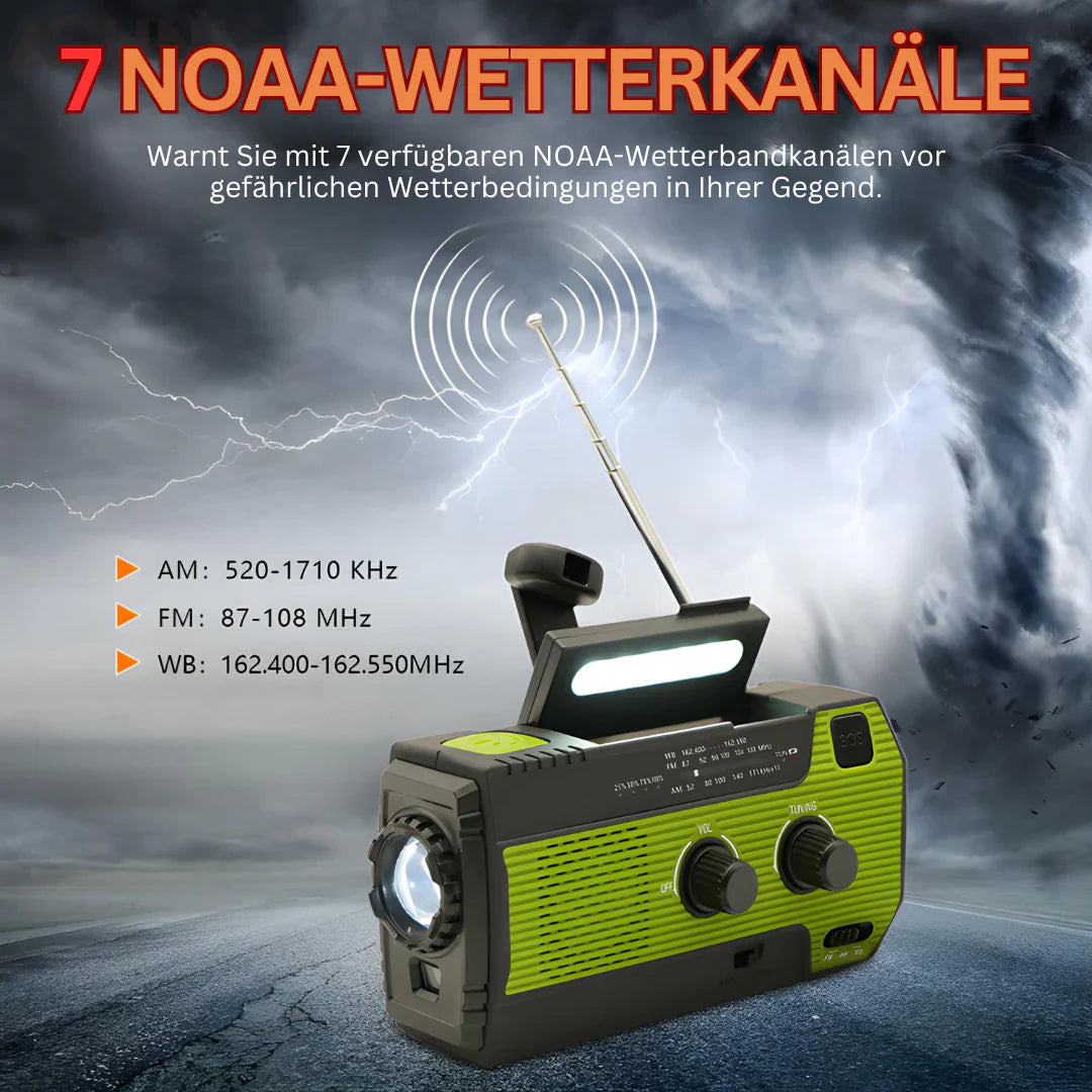 Solar Powered Emergency Radio - 5 Power Sources for Reliable Use
