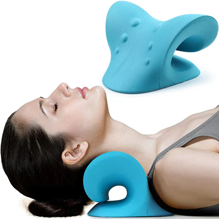 Neck and Shoulder Relief Stretcher – Cervical Traction Pillow for Spinal Alignment and Massage