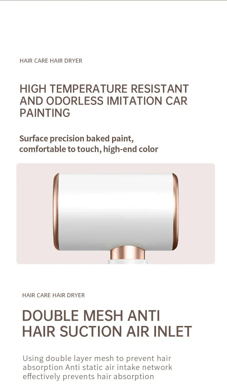 Professional 2400W Ionic Hair Dryer With Hot & Cold Air Function
