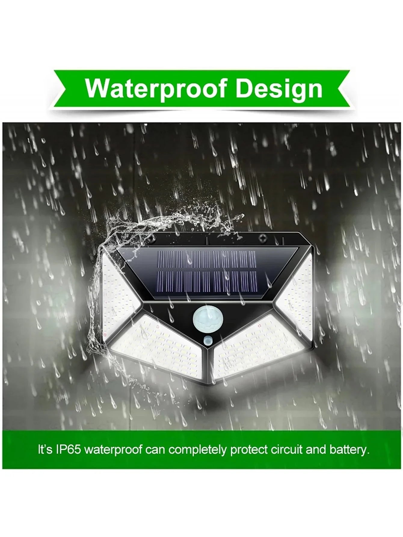 Weatherproof LED Solar Light with Motion Sensor – Versatile Outdoor Illumination