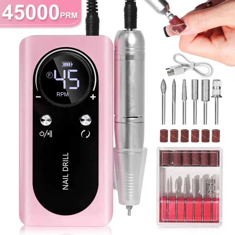 Portable Manicure Kit With Nail Drill