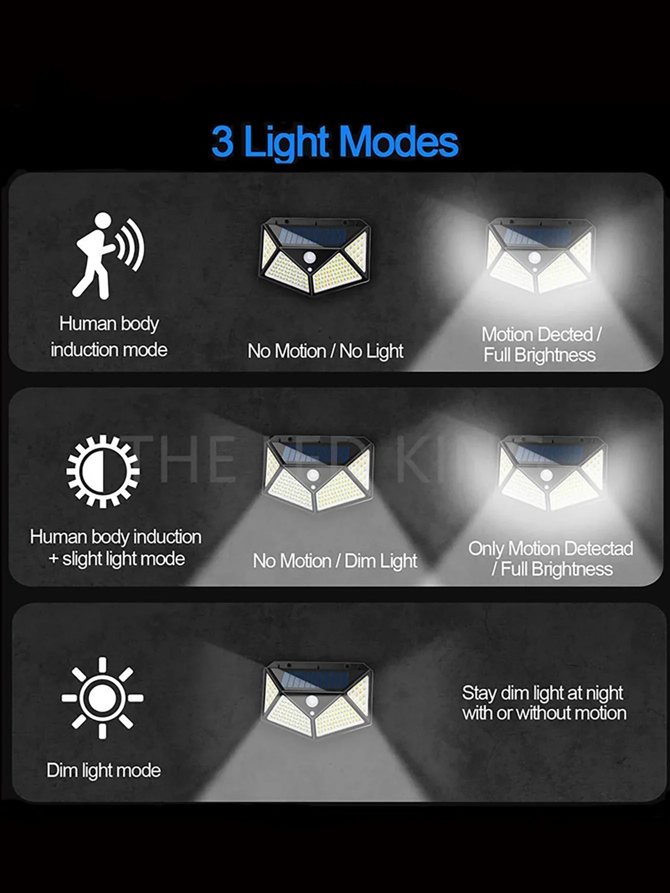 Weatherproof LED Solar Light with Motion Sensor – Versatile Outdoor Illumination